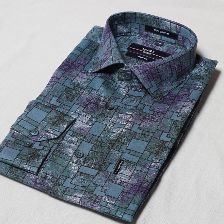 Classic Fit Printed Premium Cotton Shirt