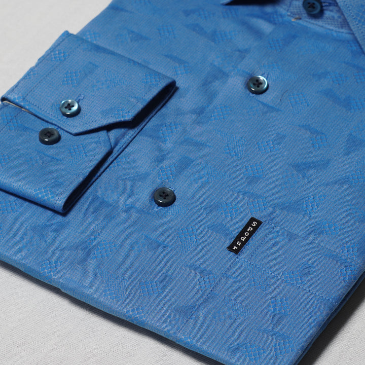 Men's Exclusive Blue Printed Premium Shirt