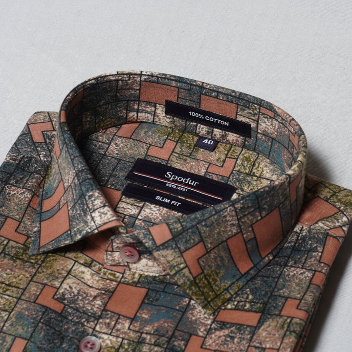 Men's Bold Multicolor Printed Premium Shirt