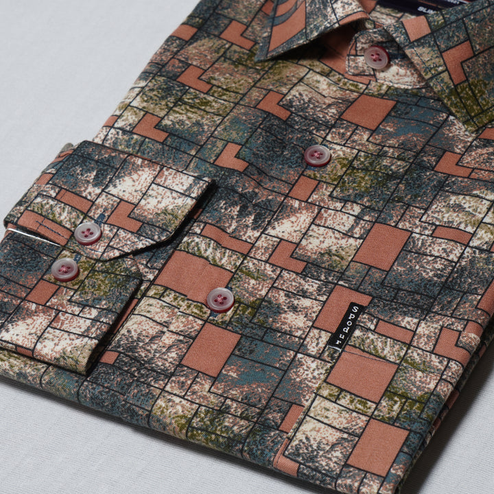 Men's Bold Multicolor Printed Premium Shirt