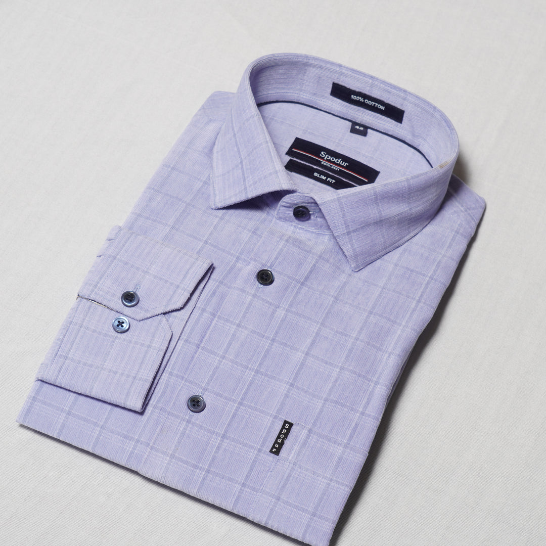 Men's Premium Cotton Shirt with Water color Checks